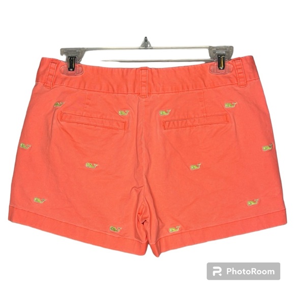 Vineyard Vines Day Boat Shorts in Cara Cara with Lime Green Whales Size 2 - Picture 2 of 9
